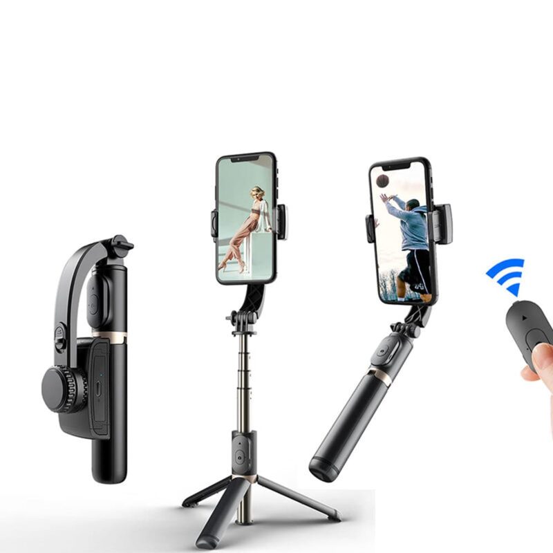 Selfie Gimbal Bluetooth Wireless Handheld Smart Stabilizers Selfie Stick Tripod Single Axis Electric Anti Shake