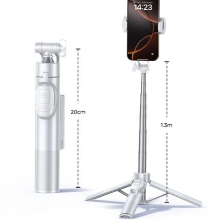 High-Quality 130CM Mini Selfie Stick with Magnetic Tripod Foldable Extendable Bluetooth Wireless Design for Travel (Model : VK06)